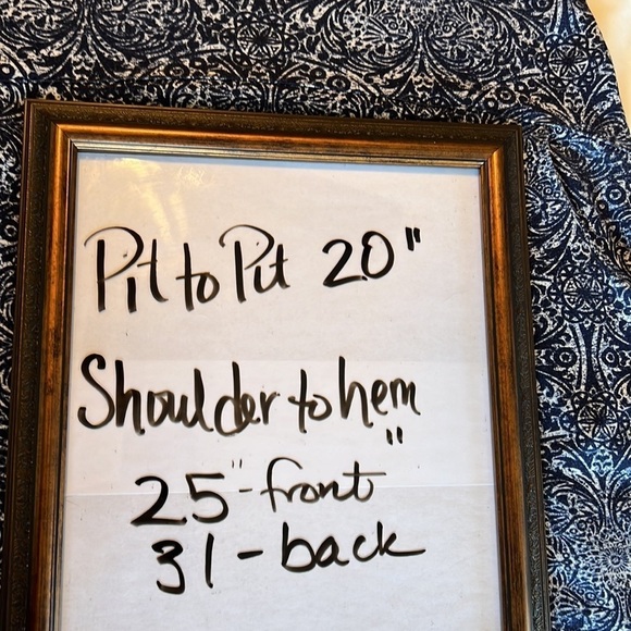 CHICOS DRESS SZ 1, SOFT FABRIC SIDE POCKETS HI LO HEM NAVY WHITE LAGENLOOK BOHO - Picture 7 of 8